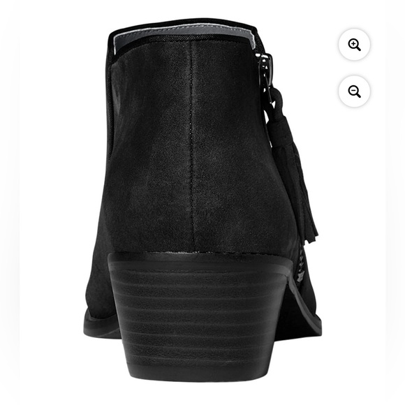 NEW Vionic Serena Comfort Suede Tassel Zipper Women’s Ankle Booties Black 6.5 - Picture 4 of 7